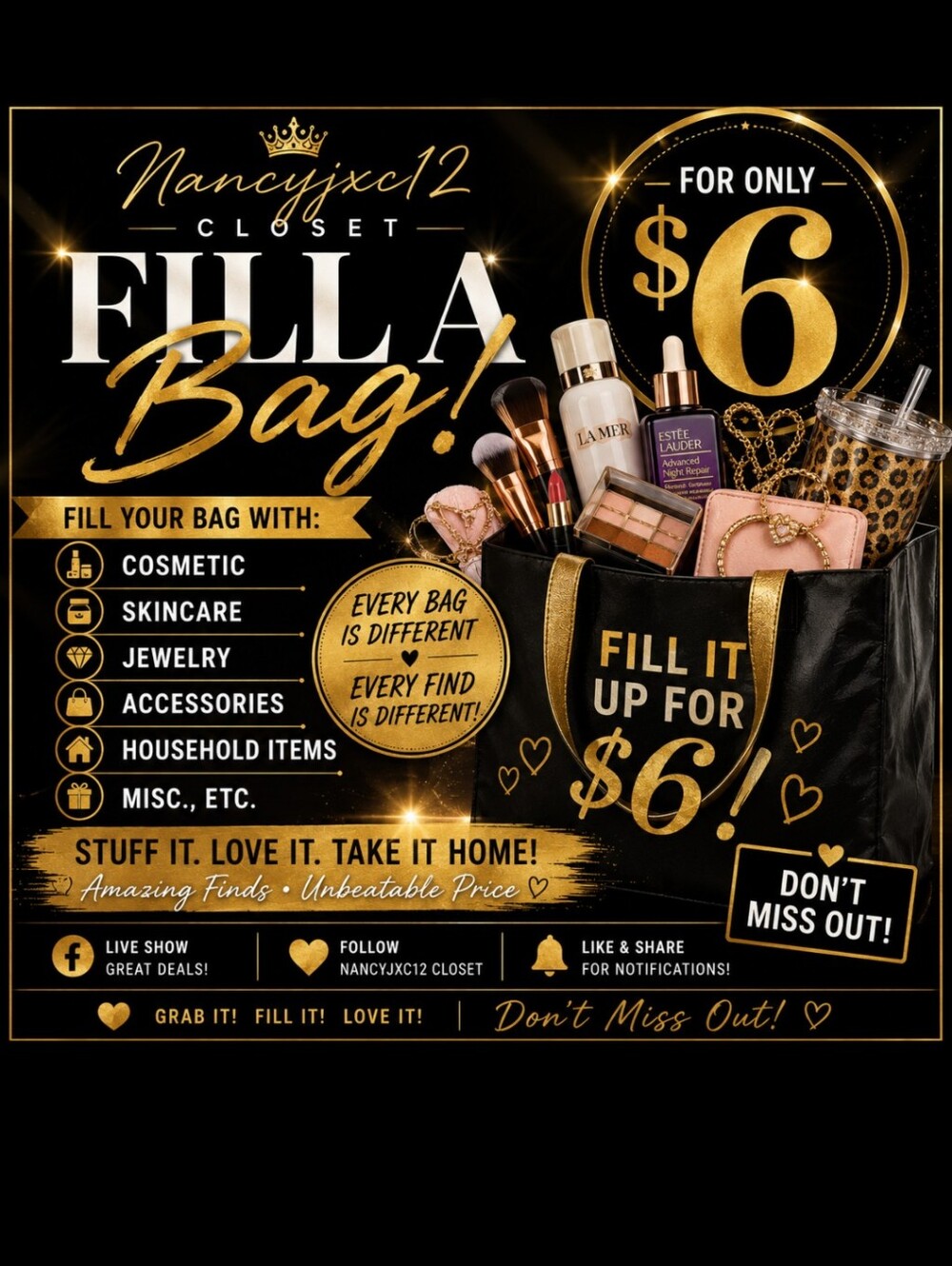 $6 Fill A Bag, ALL NEW ITEMS